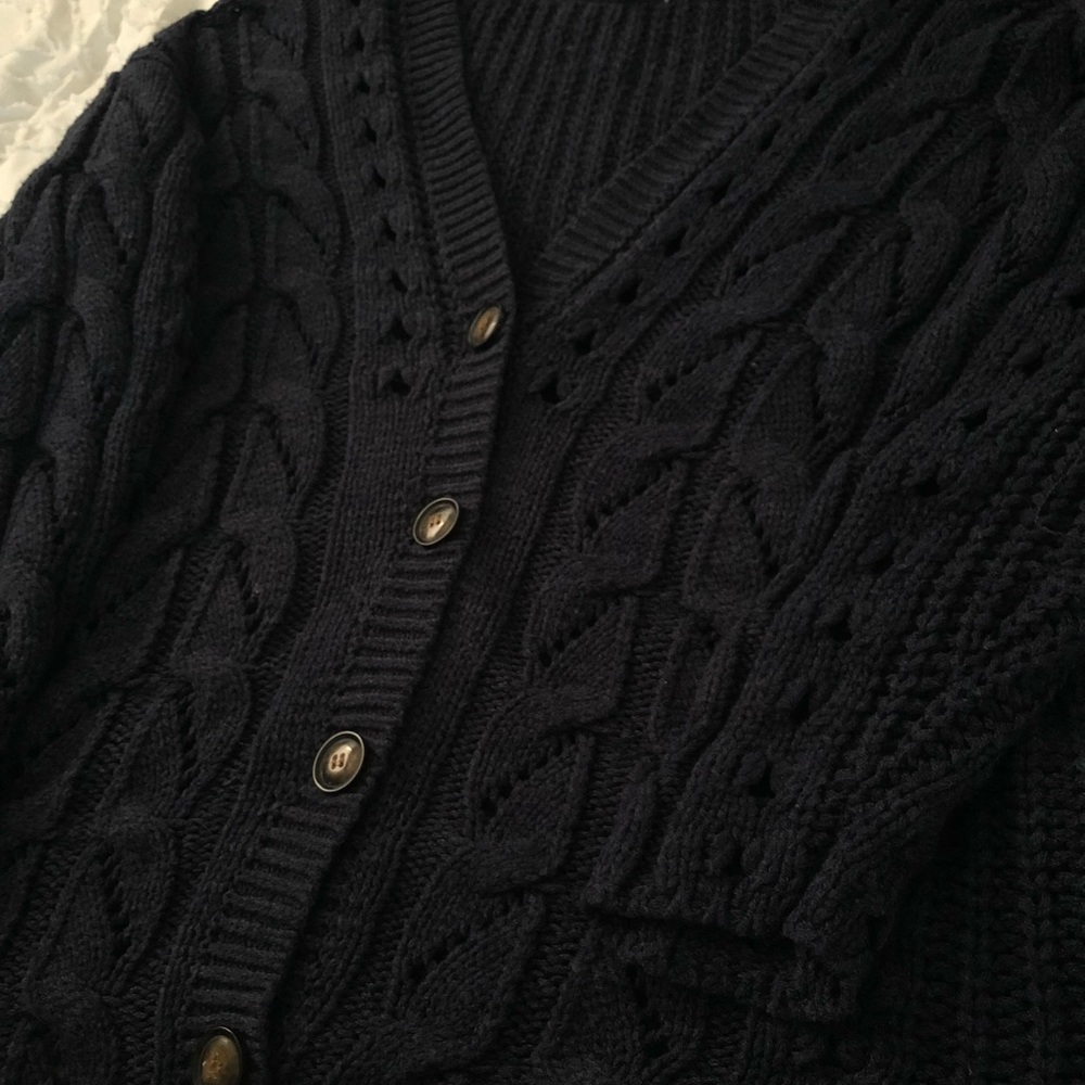 Navy Chunky PinkBlush Sweater